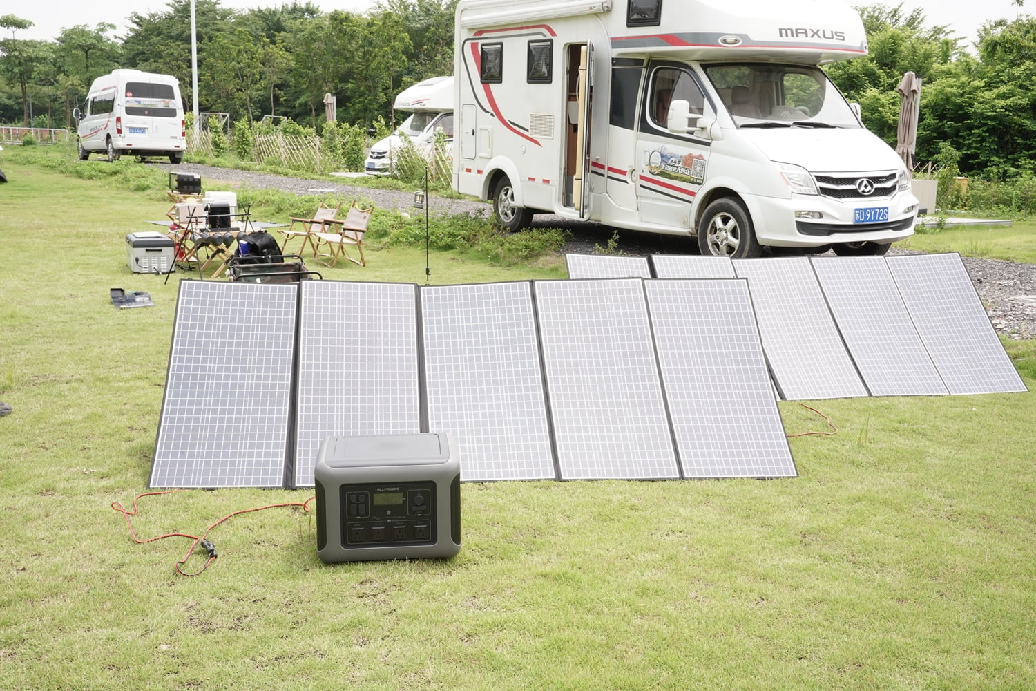 R2500 Portable Solar Generator Kit, 400W Foldable Solar Panel with 2016Wh Lifepo4 Battery Portable Power Station 2500W [Shipping Separately]