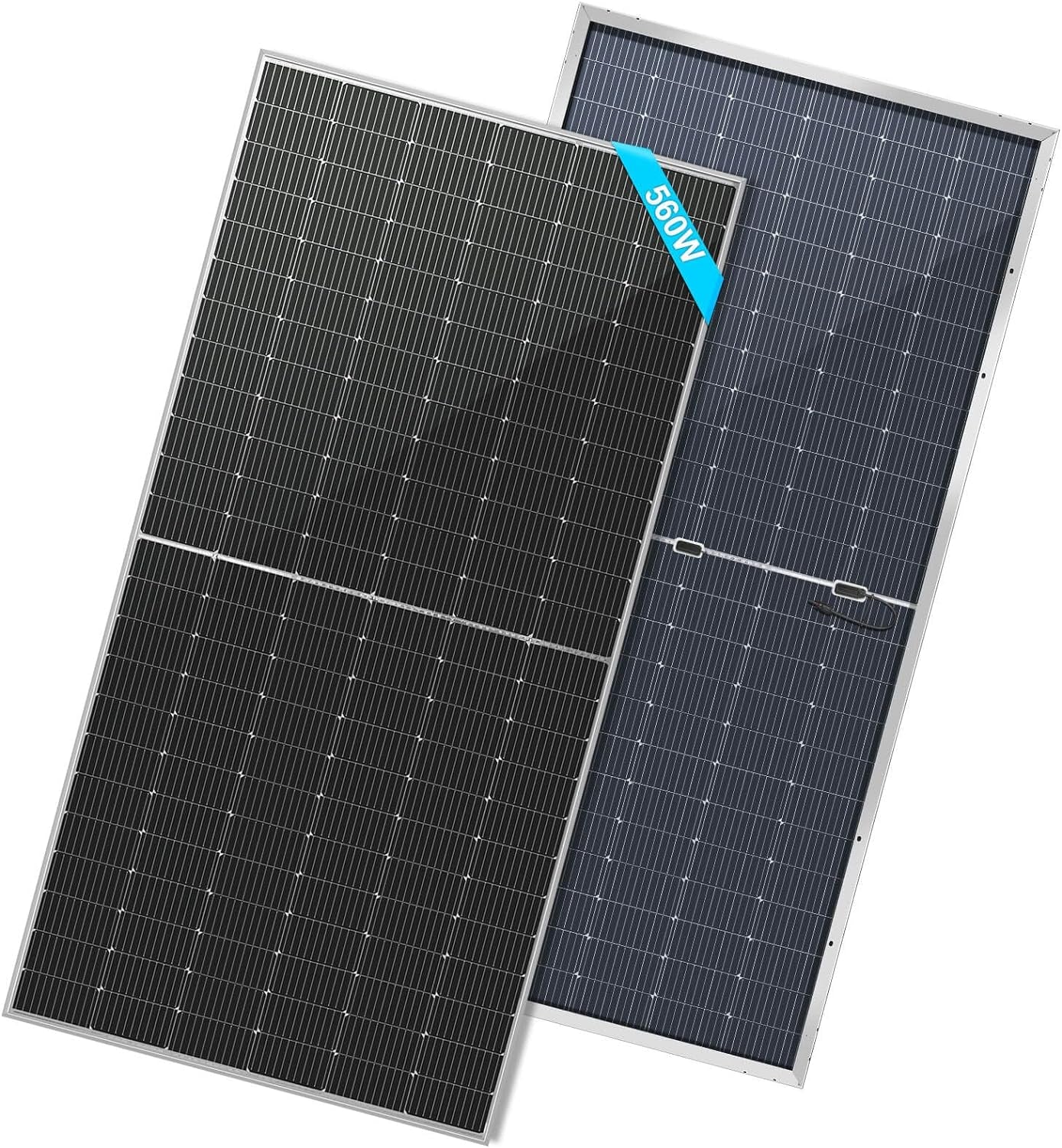 SUNGOLDPOWER 20Pcs 560W Bifacial PERC Solar Panels Monocrystalline, High Efficiency Solar Panel for Charging Station,Rooftop, Household, Marine,Rv, On/Off Grid Solar System (20Pcs 560W Bifacial Panel)