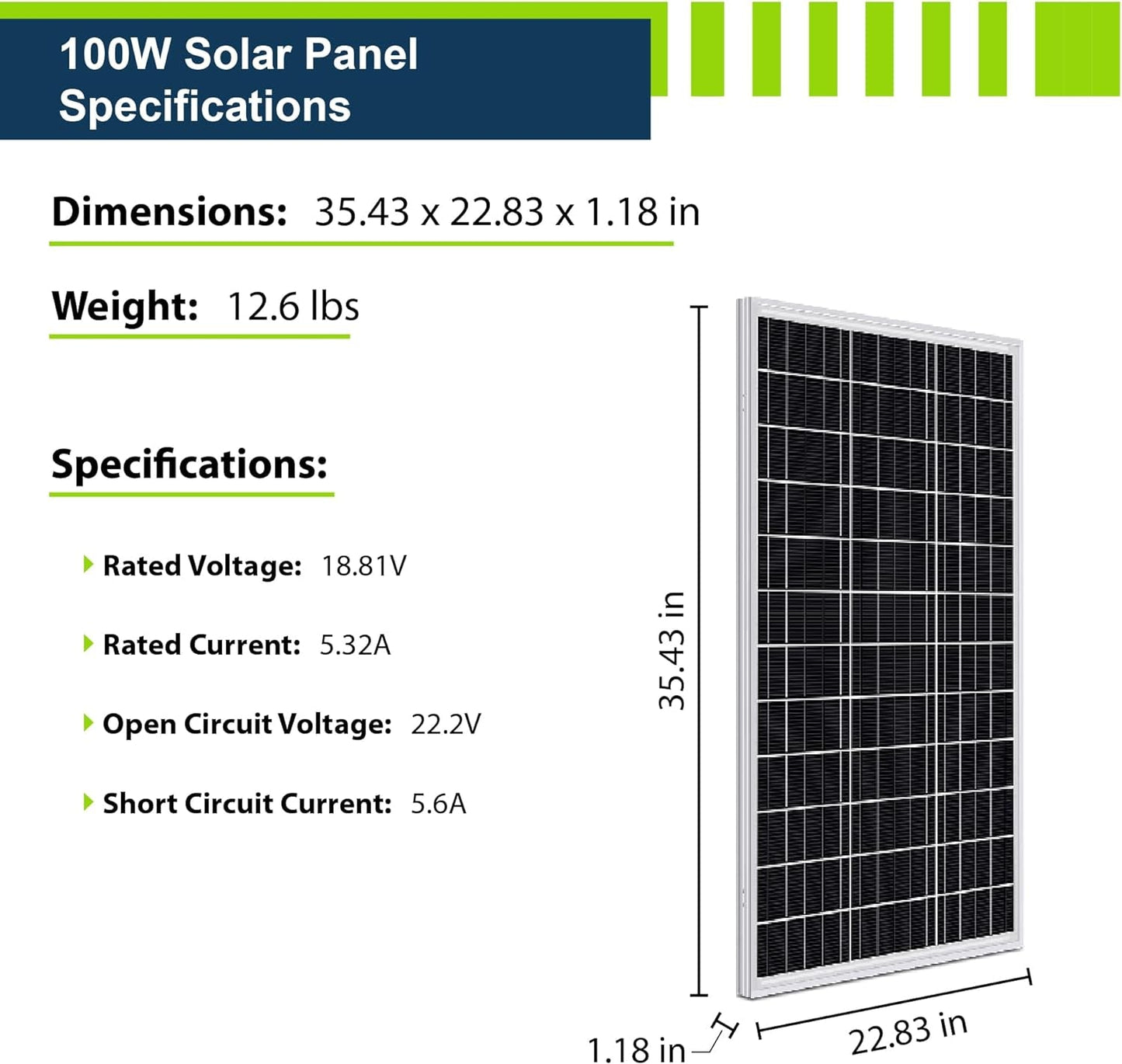 2.5KWH 12V Solar Power Kit | Lifepo4 12V 100Ah, 400W MONO Solar Panels, 30A MPPT Solar Charge Controller, 3KW Pure Sine Wave Inverter Charger | RV, Trailer, Camper, Marine, off Grid
