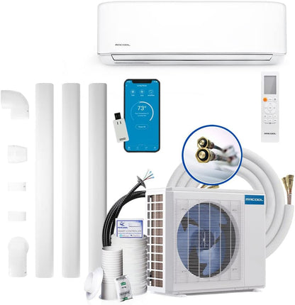 MRCOOL DIY 12K BTU 22 SEER Ductless Mini Split AC & Heat Pump 4Th Generation - Energy Star 115V with Line Set Cover & 1 YR Labor Warranty