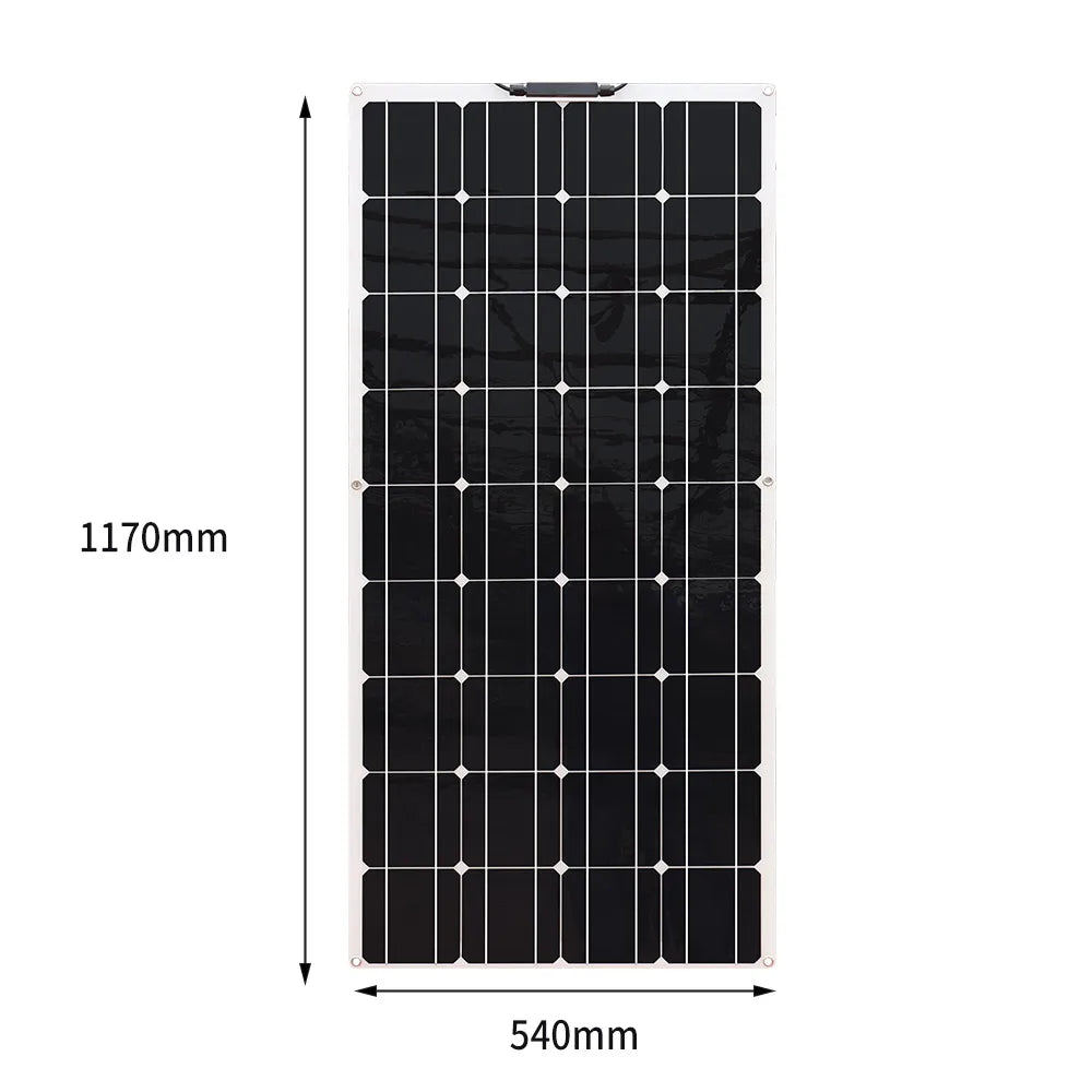 120W Panel Solar 240W 12V Mono Solar Cell Outdoor 360W Flexible Solar Panel Kit 600W 1200W for Light Home Lead Acid Battery Cell