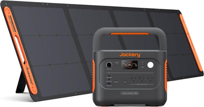 Solar Generator 1000 V2 with 200W Solar Panel(2024 New),1070Wh Portable Power Station Lifepo4 Battery,1500W AC/100W USB-C Output,1Hr Fast Charge for Outdoor,Off-Grid Living,Rv,Emergency