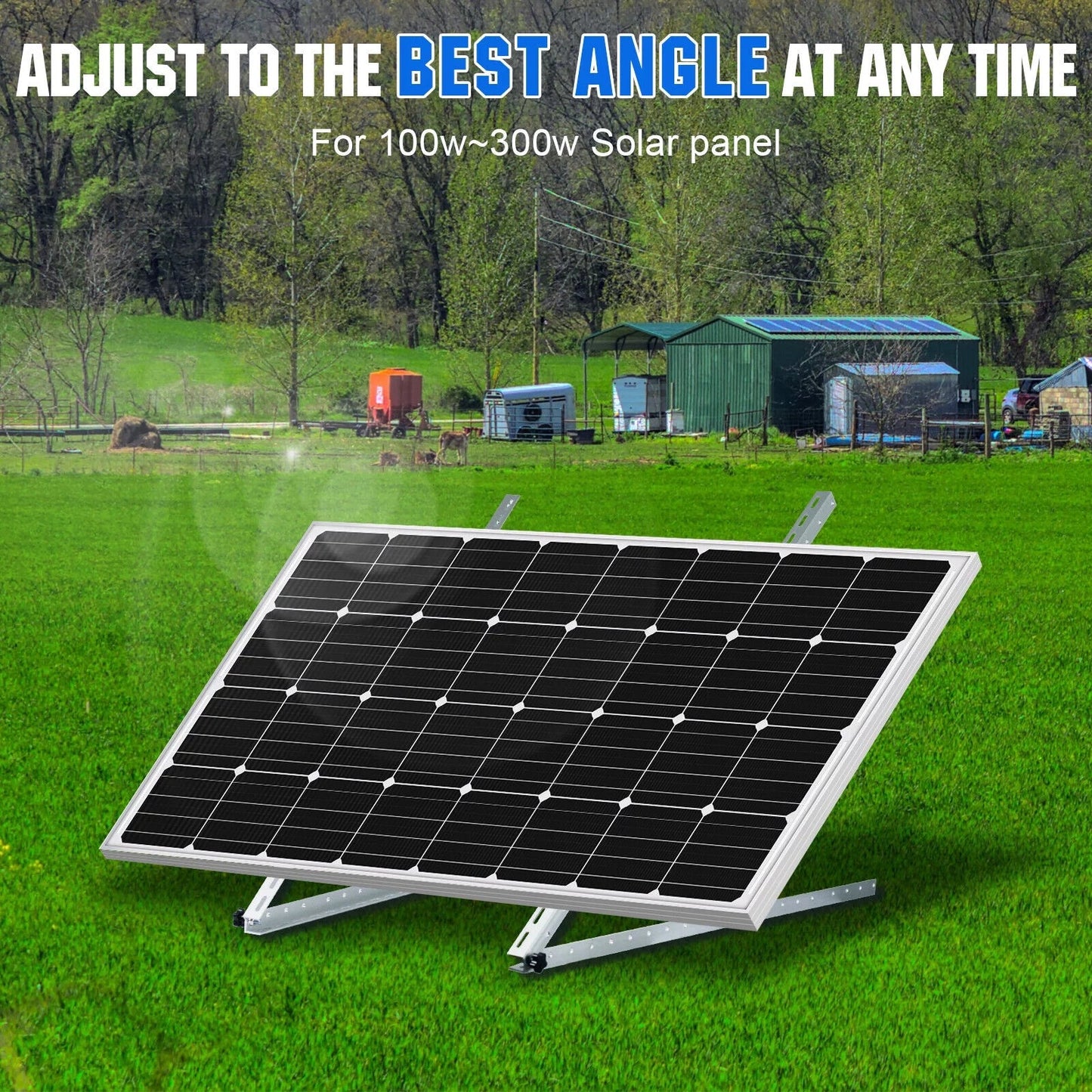 41 Inches Adjustable Solar Panel RV Tilt Mount Brackets for Boat Roof