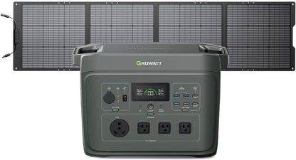 Infinity 2000 Solar Generator: 2048Wh Portable Power Station with 200W Solar Panel,2200W AC Outlets,Tt-30,Lifepo4 Battery, 1.6Hrs Full Charging, for Rv,Outdoor Camping,Home Use Battery Backup