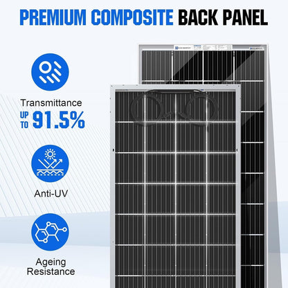 1.6KWH Complete Solar Panel Kit 400W 12V for RV off Grid: 400W Solar Panels + 40A MPPT Charge Controller +12V 100Ah Lithium Battery + 1100W Solar Power Inverter + Bluetooth Module…