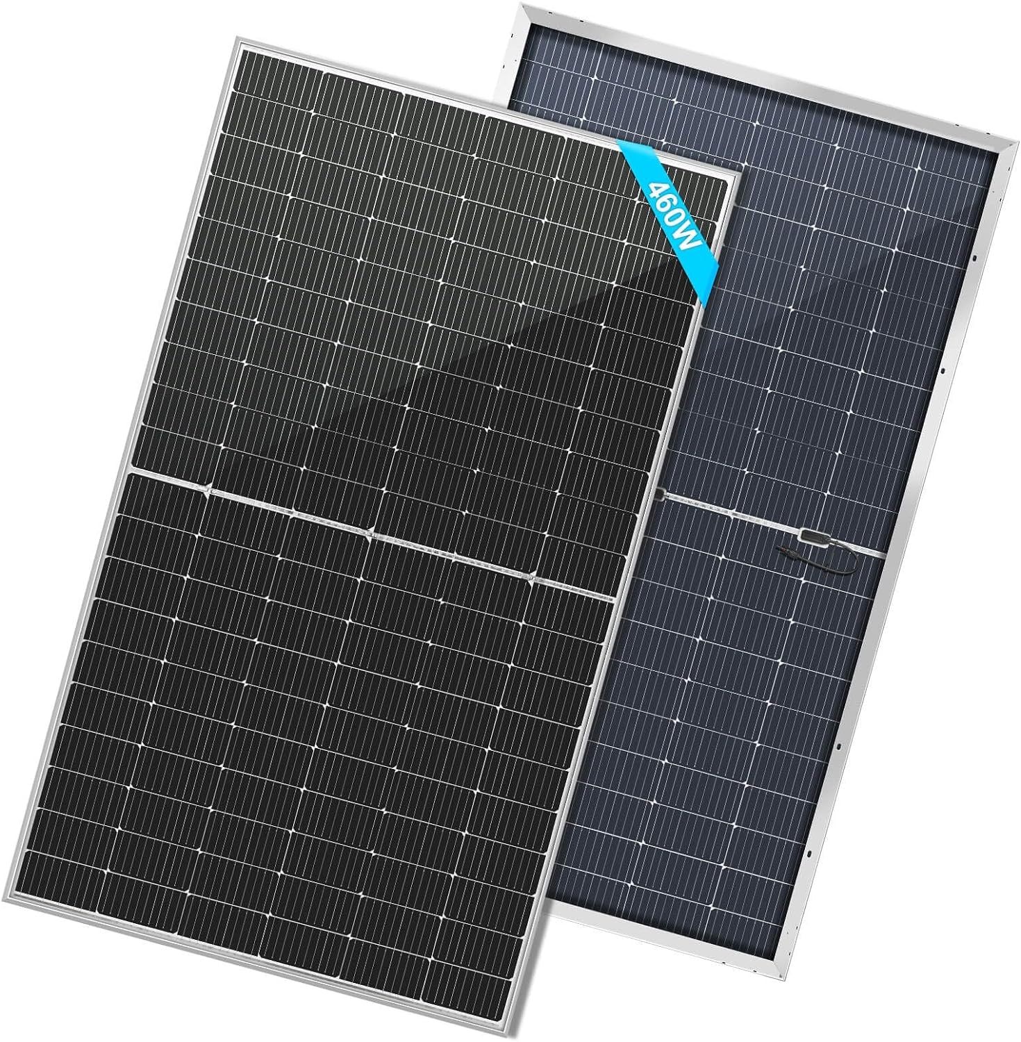 SUNGOLDPOWER 8PCS 460W Bifacial PERC Solar Panels Monocrystalline, High Efficiency Solar Panel for Charging Station,Rooftop, Household, Marine, RV, On/Off Grid Solar System (8Pcs 460W Bifacial Panel)