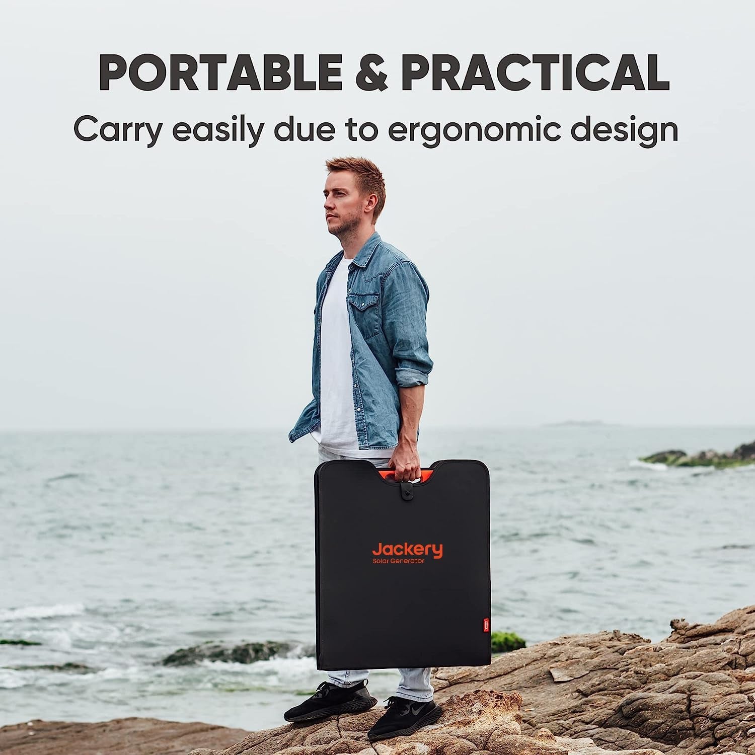 Solarsaga 200W Portable Solar Panel, IP68 with Sunlight Angle Indicator, Compatible with  1500 Pro/2000Pro/2000 Plus/3000Pro Solar Generator, for Rooftops Outdoor Camping and Rvs
