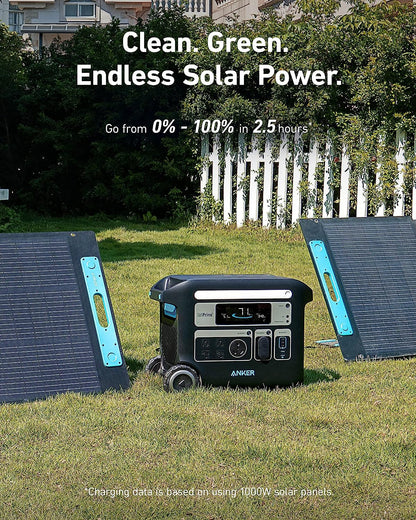 SOLIX F2000 Portable Power Station, Powerhouse 767, 2400W Solar Generator, Ganprime Battery Generators for Home Use, Lifepo4 Power Station for Outdoor Camping, and Rvs (Solar Panel Optional)