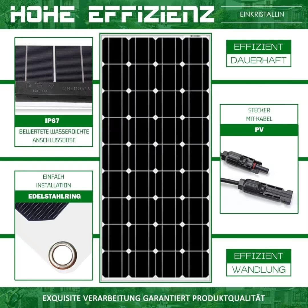 400W 600W 800W 1200W 18V Ultra Light Portable Solar Panel Module Kit,Flexible Solar Panel with Controller 40A,Monocrystalline Bendable Solar Battery Charger for Home Camper RV Boat and Car,4X300W