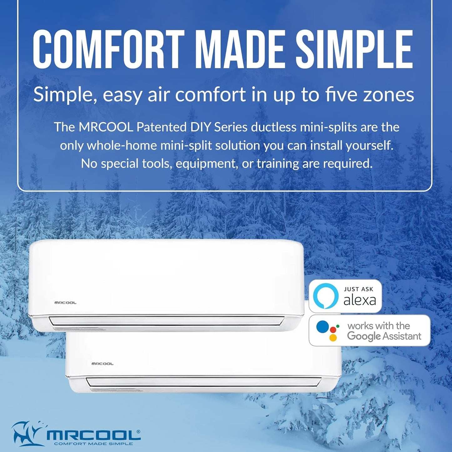 DIYM236HPW02C08 DIY Multi-Zone Series Ductless Heat Pump, White