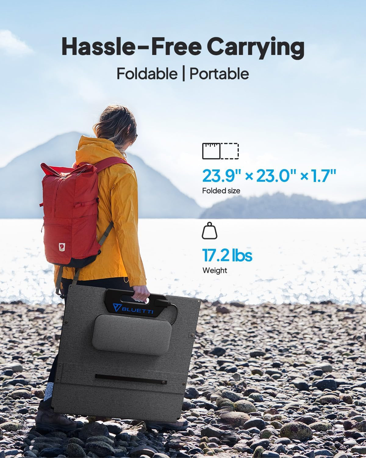 Portable Power Station AC200L with 2 200W Solar Panel Included, 2048Wh Lifepo4 Battery Backup W/ 4 2400W AC Outlets (3600W Power Lifting), Solar Generator for Camping, Home Use, Emergency