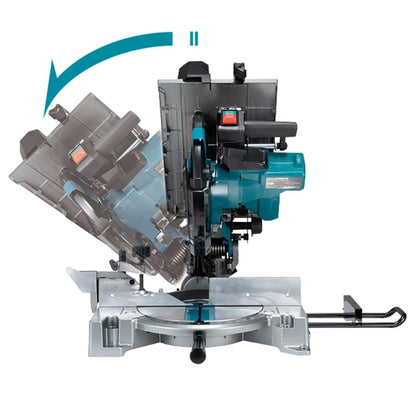 Makita LH001GZ 40V Max XGT Brushless 260mm Table Top Mitre Saw with 2 x 5.0Ah Battery & Charger