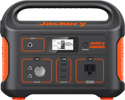 Portable Power Station Explorer 500, 518Wh Outdoor Solar Generator Mobile Lithium Battery Pack with 110V/500W AC Outlet for Home Use, Emergency Backup,Road Trip Camping (Solar Panel Optional)