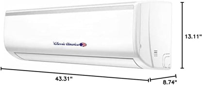 (24000BTU/240VAC/20SEER) Mini Split Ac/Heating System - 1250 Sqft Coverage - Ductless/Wall Mounted - Energy Saving Inverter - Includes 16' Installation Kit and Remote -Wifi/Alexa Ready