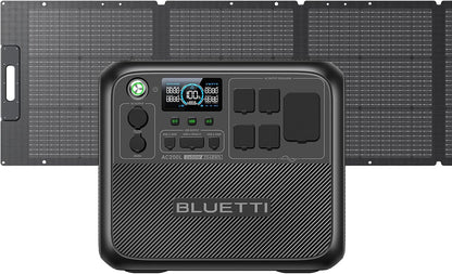 Portable Power Station AC200L with 200W Solar Panel Included, 2048Wh Lifepo4 Battery Backup W/ 4 2400W AC Outlets (3600W Power Lifting), Solar Generator for Camping, Home Use, Emergency