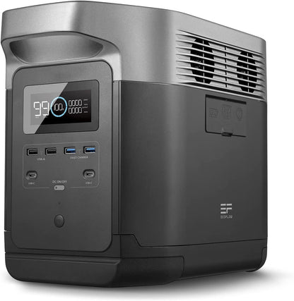 Portable Power Station DELTA 1300, 1260Wh Solar Powered Generator with 6 X 1800W AC Outlets, Solar Generator(Solar Panel Optional) for Outdoor Camping