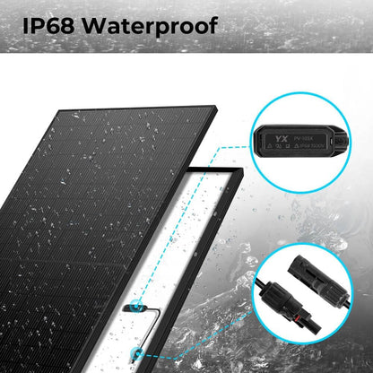 SUNGOLDPOWER 10PCS 500 Watt Monocrystalline Solar Panel 11BB Grade a Cell,Black,High Efficiency,Ip68 Waterproof for Rv,Home,Farms,Parking Lot,Marine,On/Off-Grid System(5000W)