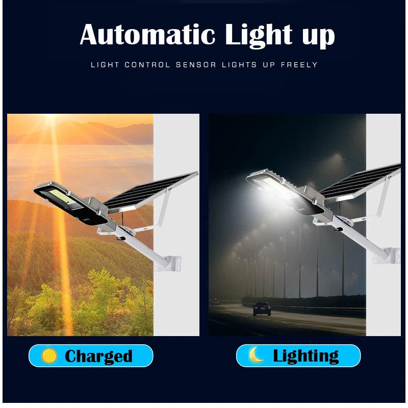 A2 LED Solar Street Lamp Outdoor Doorway Big Solar Panel Road Lights Floodlight Wireless Waterproof Highway 100W 300W 500W 1200W