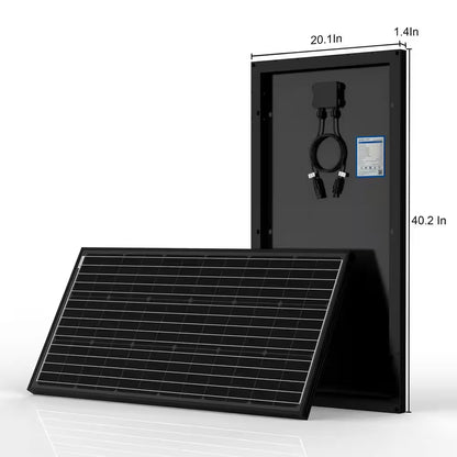 200-Watt Monocrystalline Offgrid Solar Power Kit with 2 X 100-Watt Solar Panel, 30 Amp MPPT Charge Controller
