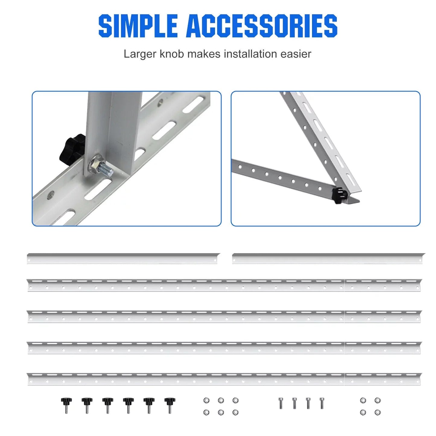 41 Inches Adjustable Solar Panel RV Tilt Mount Brackets for Boat Roof