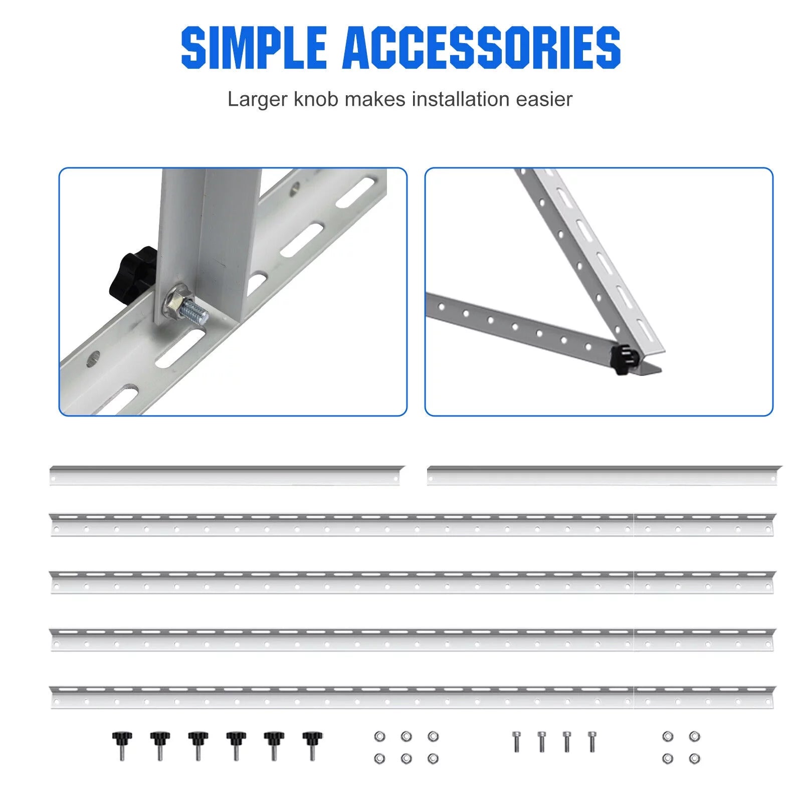 41 Inches Adjustable Solar Panel RV Tilt Mount Brackets for Boat Roof