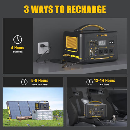 Jump 1800 Solar Generator with 400W Panels Included, 1800W/1548Wh Lifepo4 Power Station with 1800W Constant-Power, Regulated 12V DC, PD 100W Type-C for Home Backup & Rv/Van Camping(2 Parcels)