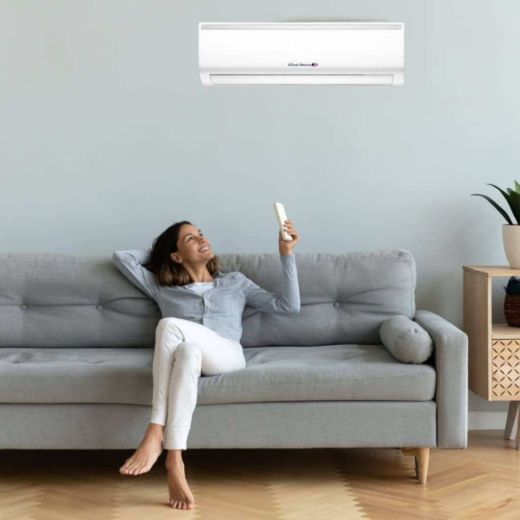 (24000BTU/240VAC/20SEER) Mini Split Ac/Heating System - 1250 Sqft Coverage - Ductless/Wall Mounted - Energy Saving Inverter - Includes 16' Installation Kit and Remote -Wifi/Alexa Ready
