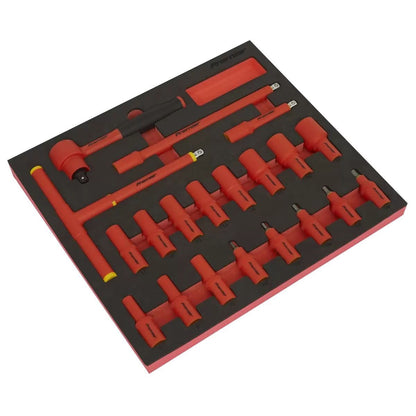 Sealey TBTECOMBO2 63pc Insulated Tool Kit with 7 Drawer Roll cab