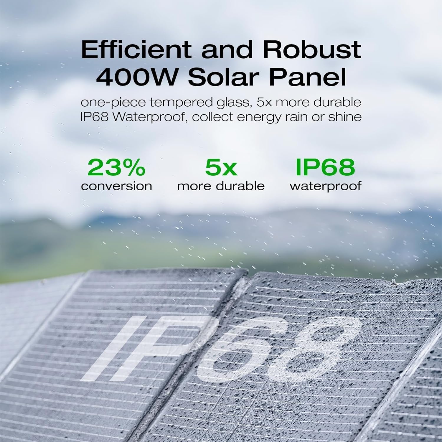 Solar Generator DELTA 2 Max 2048Wh with 400W Solar Panel, LFP Battery Portable Power Station up to 3400W AC Output Fast Charging 0-80% in 43 Min Solar Powered Generator for Camping, RV