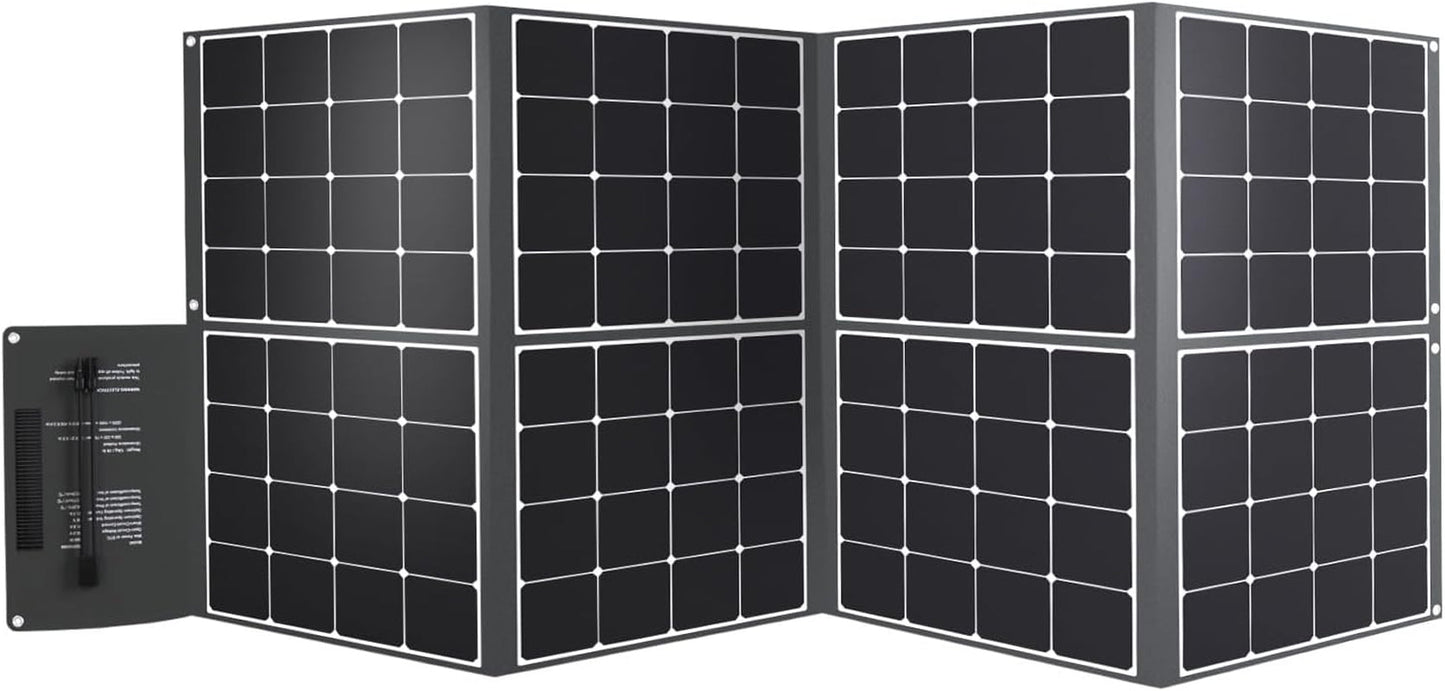 400W Portable Solar Panel Foldable Monocrystalline Solar Blanket, Huge Power Solar Panel, Sunpower Solar Cells 23.7% High Efficiency for Power Station Outdoor Camping RV Solar Generator