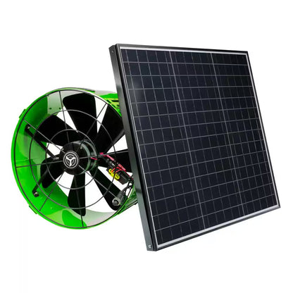 40-Watt Hybrid Solar/Electric Powered Gable Mount Attic Fan with Included Inverter