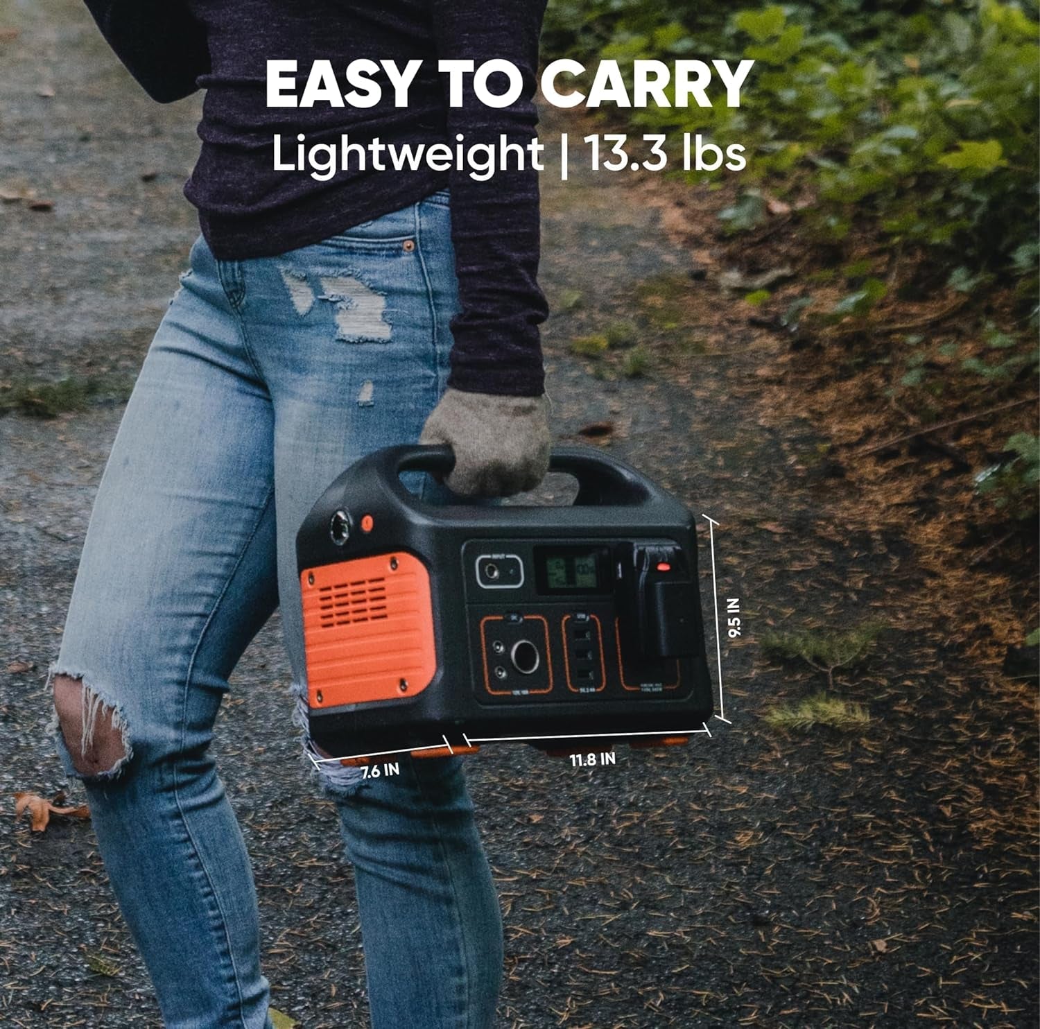 Portable Power Station Explorer 500, 518Wh Outdoor Solar Generator Mobile Lithium Battery Pack with 110V/500W AC Outlet for Home Use, Emergency Backup,Road Trip Camping (Solar Panel Optional)