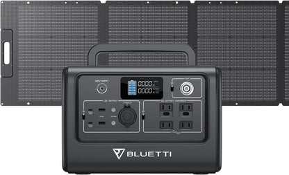 Solar Generator EB70S with 200W Solar Panel Included, 716Wh Portable Power Station W/ 4 120V/800W AC Outlets, Lifepo4 Battery Pack for Outdoor Camping, Road Trip, Emergency