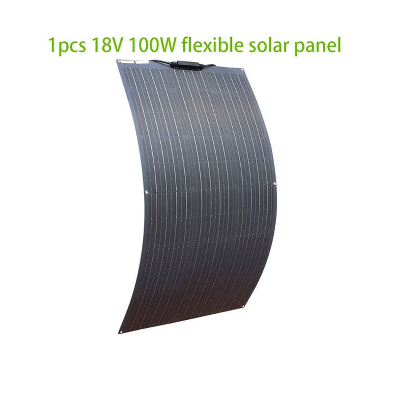 100W 200W 300W 400W Solar Panel Kit or 18V Flexible Mono Photovoltaic Solar Plate Power 12V 24V Camping Car Solar Panels