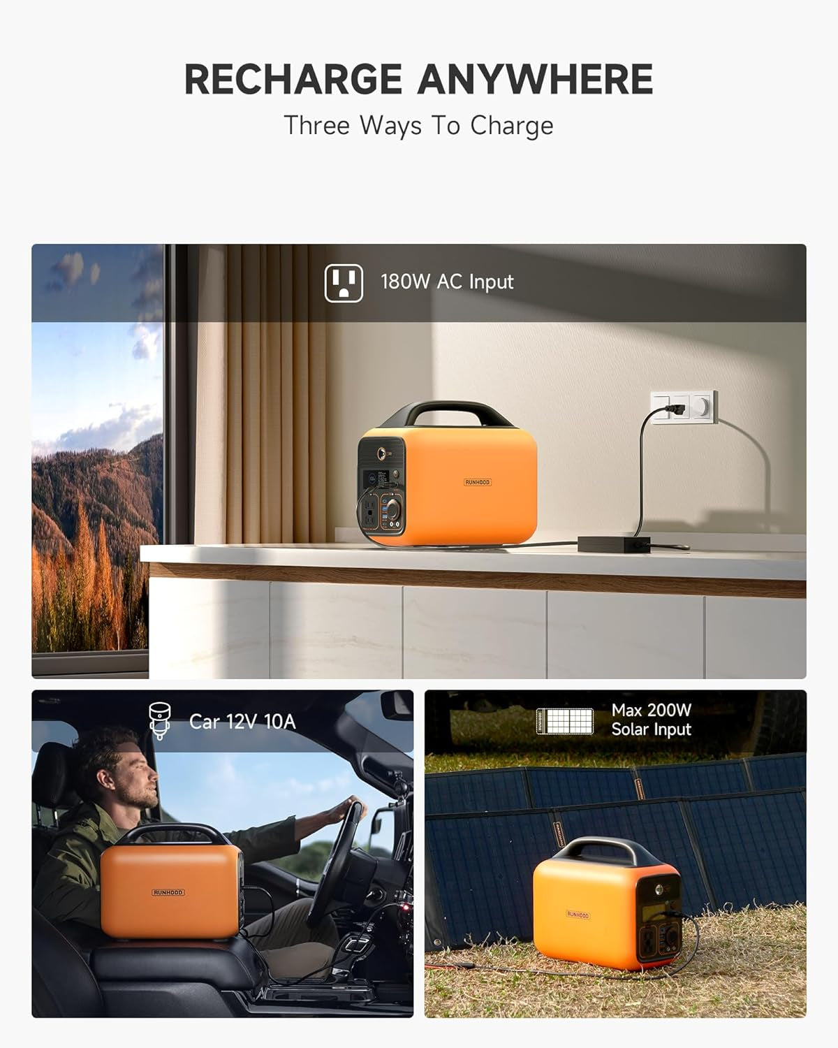 Solar Generator Rallye 600 Pro, 1296Wh Portable Power Station Hot Swappable Energy Bar Backup Batteries(4*Eb324), 110V/600W AC Outlet for Outdoors Camping Travel, Home Use, Emergency, CPAP