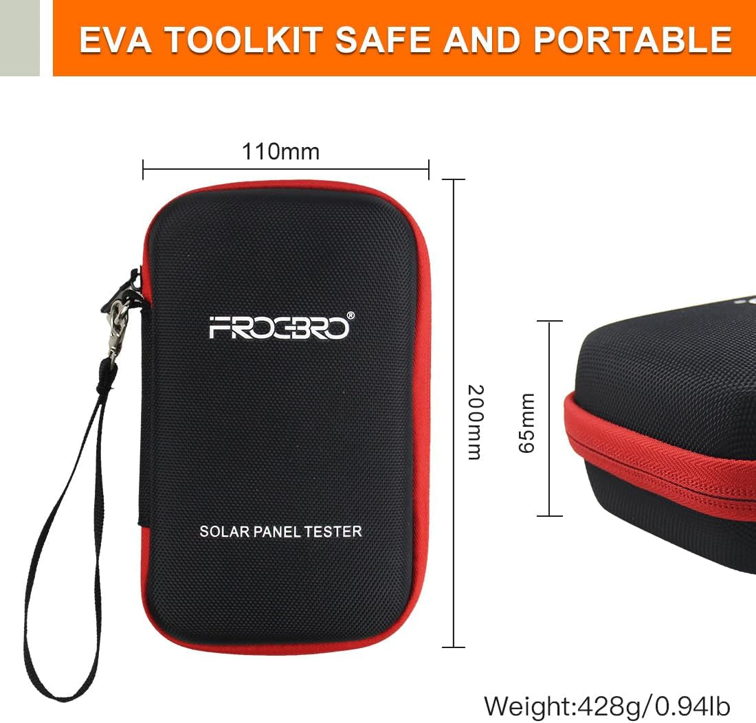 Upgrade Solar Panel Tester Photovoltaic Multimeter Upgrade EY1600W with Ultra Clear LCD, Smart MPPT Open Circuit Voltage Troubleshooting Utility Tool for Solar PV Testing (LCD 1600W)