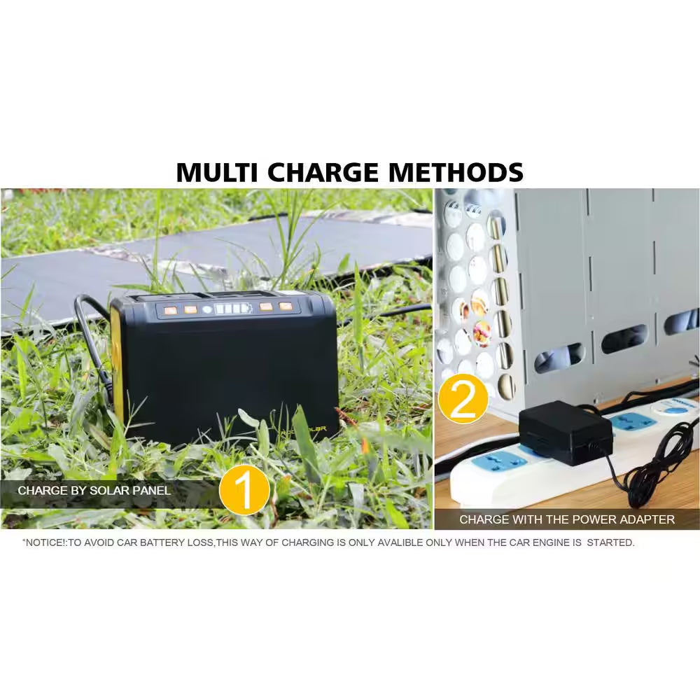 Weekender 80-Watt Power Station plus 30-Watt 12-Volt Foldable Solar Panel Solar Generator Kit