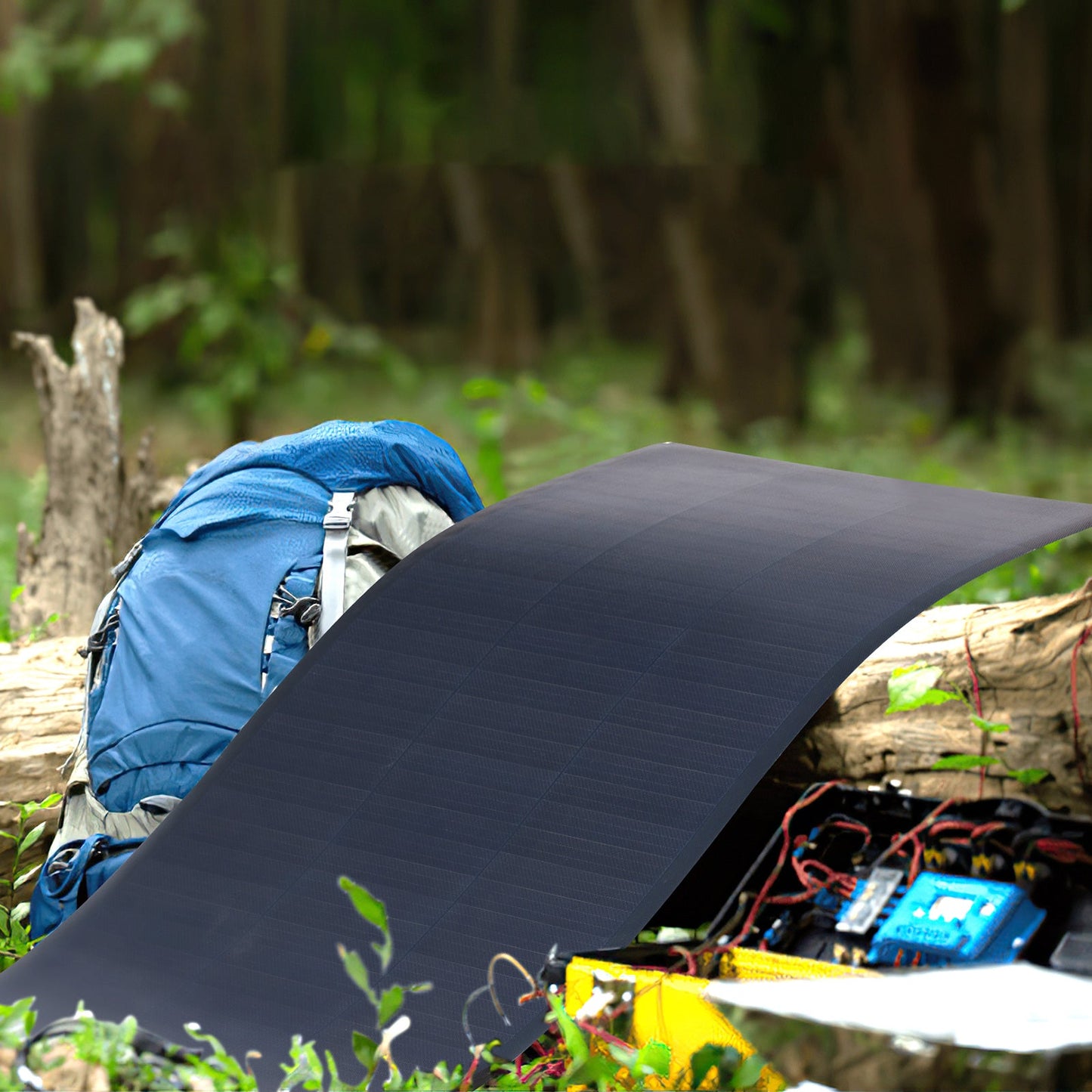 [US Direct] ATEM POWER 100W 12V Monocrystalline Solar Panel Flexible 245 Degree Bendable for RV Tent Roof Boat Cabin Marine Camping 44.49 X 20.47 X 1.26 Inches