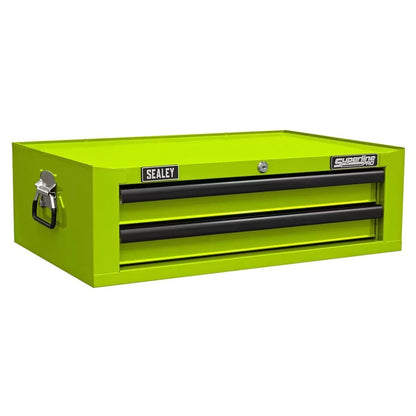 Sealey APSTACKTHV Top chest Roll cab Combination 14 Drawer with Ball-Bearing Slides Green