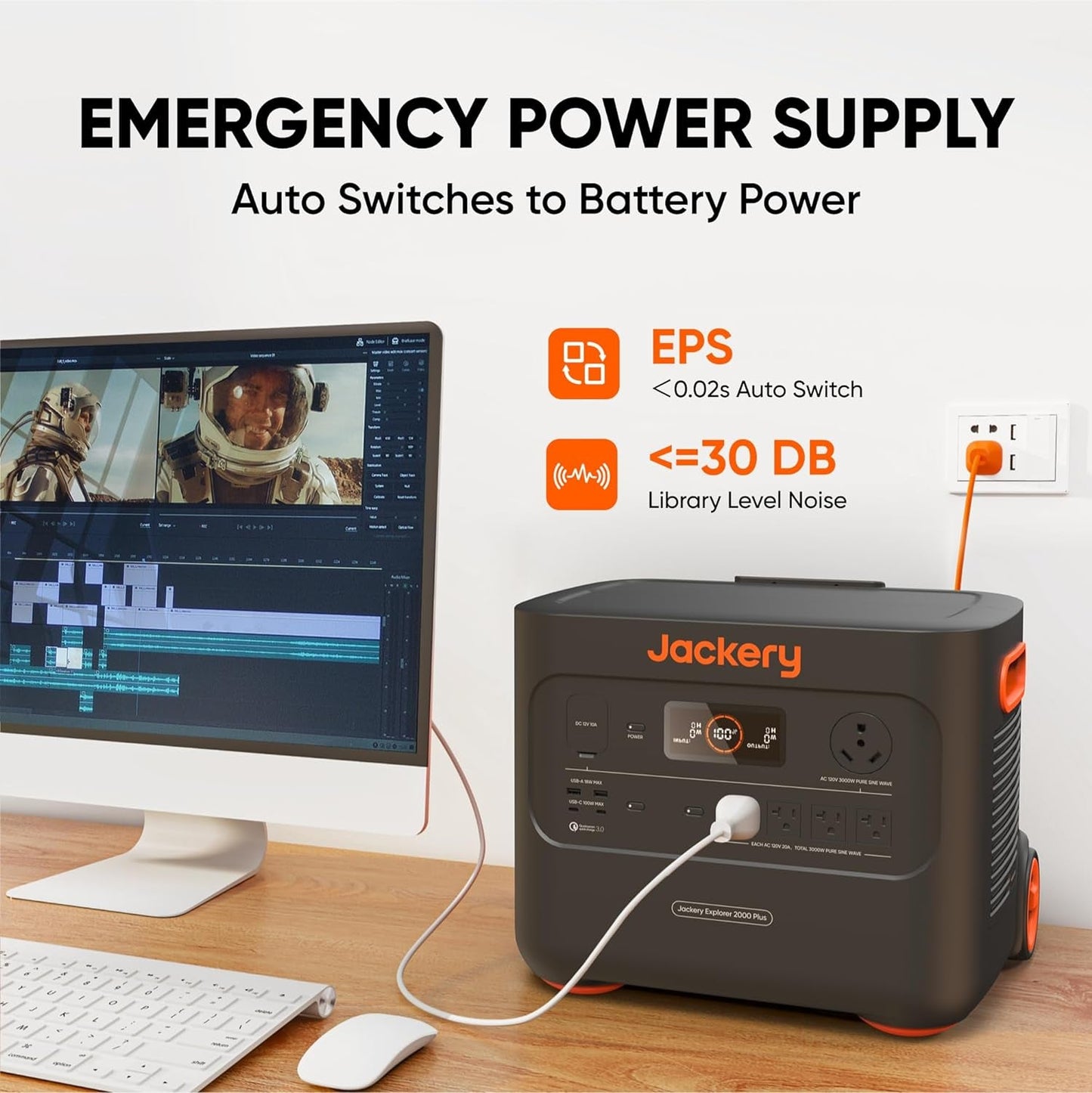 Solar Generator 2000 plus 400W, 2042Wh Lifepo4 Battery 3000W Output, Portable Power Station with 2X200W Solar Panel, Fast Charging in 2H, Expandable for Outdoor RV Camping and Home Emergency