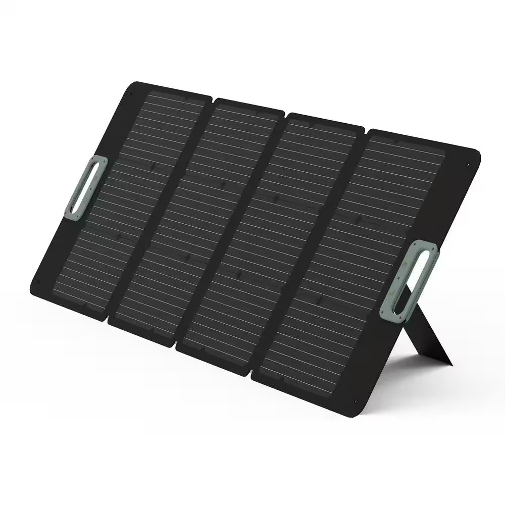 600-Watt Continuous/1200-Watt Peak Power Station plus 100-Watt Portable Solar Panel, Waterproof Camping, Outdoor Living