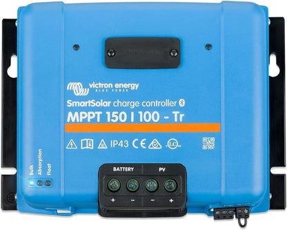 Smartsolar MPPT Tr Solar Charge Controller (Bluetooth) - Charge Controllers for Solar Panels - 150V, 100 Amp, 12/24/36/48-Volt