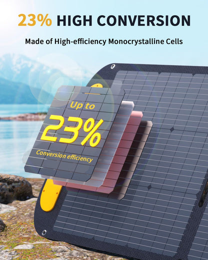 Solar Generator 1500W (3000W Peak) with 220W Solar Panel Included, 1548Wh Lifepo4 Power Station with 1500W AC Outlets, 100W USB Ports, 12V DC, for Home Electric Backup & Rv/Van Camping