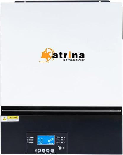 6500W Solar Inverter, Hybrid Solar Inverter, 48VDC to 120VAC, Pure Sine Wave Off-Grid Inverter with Build-In MPPT Solar Charge Controller, Support Utility/Generator/Solar Energy