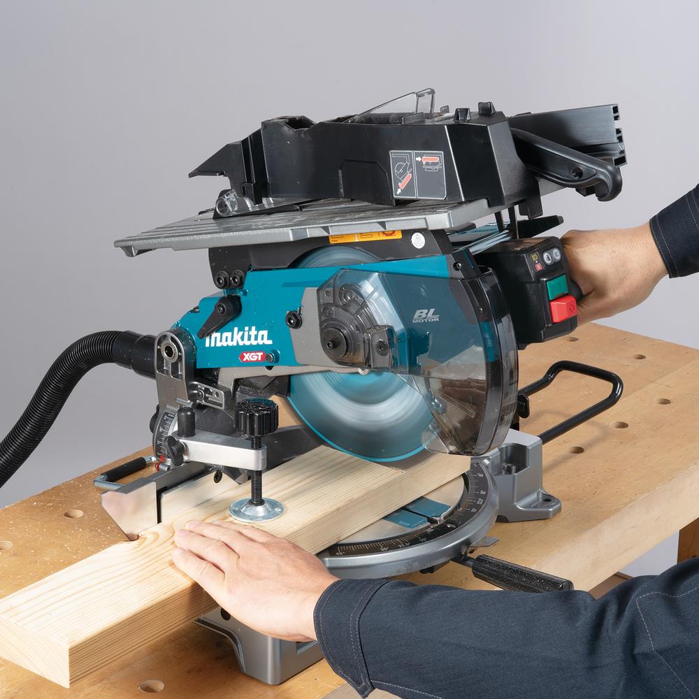 Makita LH001GZ 40V Max XGT Brushless 260mm Table Top Mitre Saw with 1 x 5.0Ah Battery & Charger