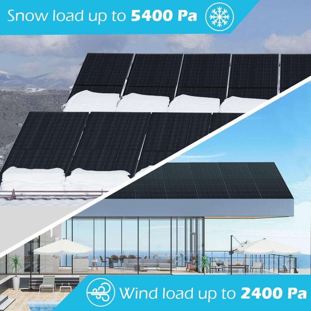SUNGOLDPOWER 14Pcs 370W Solar Panels Monocrystalline, Grade a Solar Cell, Waterproof IP68, High Efficiency Solar Panel On/Off Grid Supplies for Charging Station, Household, Marine, RV, Tiny House