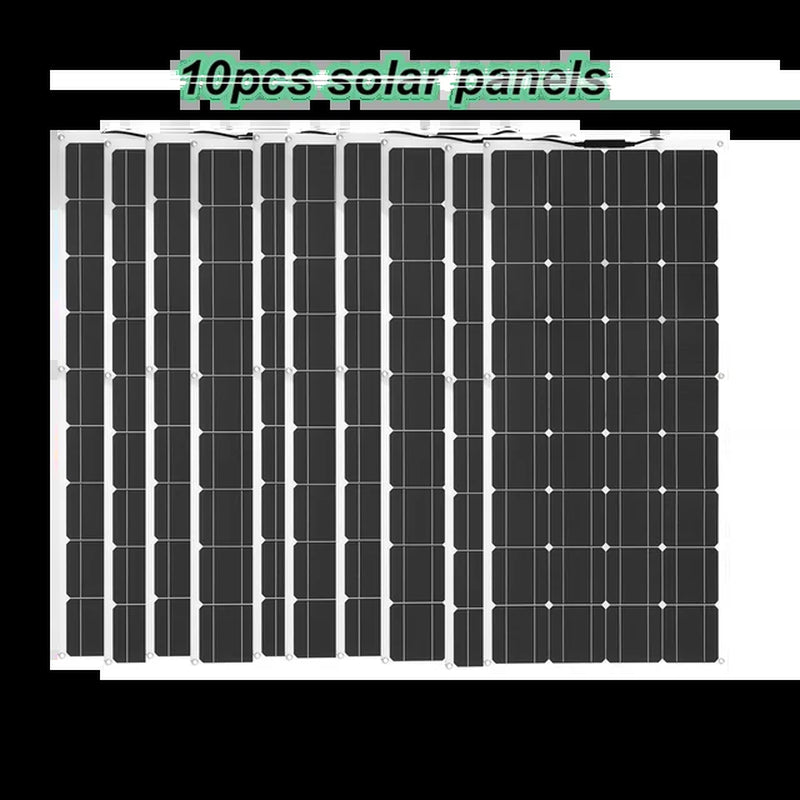 120W Panel Solar 240W 12V Mono Solar Cell Outdoor 360W Flexible Solar Panel Kit 600W 1200W for Light Home Lead Acid Battery Cell