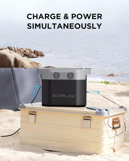 Portable Power Station DELTA 1300, 1260Wh Solar Powered Generator with 6 X 1800W AC Outlets, Solar Generator(Solar Panel Optional) for Outdoor Camping