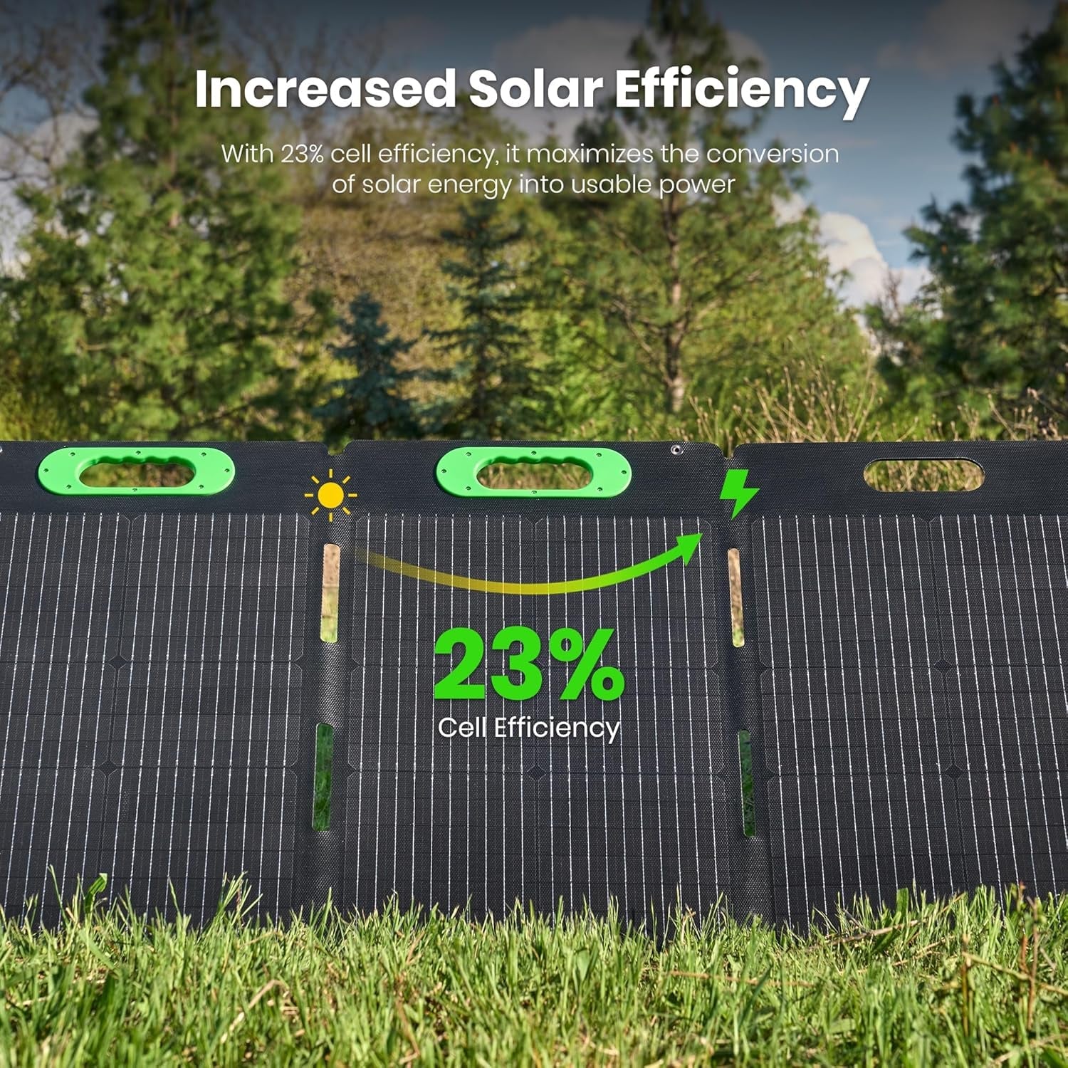 Solid-State Solar Generator 602Wh with 100W Solar Panel, 3X AC Outlets 660W, Smart APP Control, Portable Power Station for Home Backup, Outdoors, Camping, Emergency, Rvs