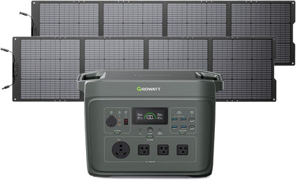 Infinity 2000 Solar Generator: 2048Wh Portable Power Station with 400W Solar Panel,2200W AC Outlets,Tt-30,Lifepo4 Battery, 1.6Hrs Full Charging, for Rv,Outdoor Camping,Home Use Battery Backup